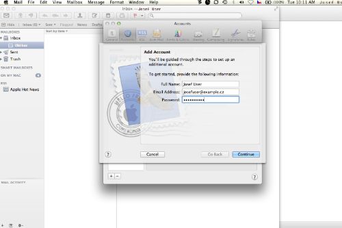 Definujeme jméno a adresu
