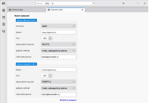 Nastavení IMAP
